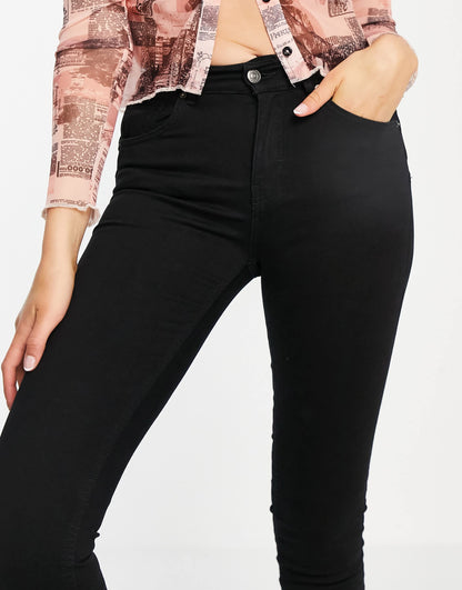 Pull&bear Tall push up jean in black