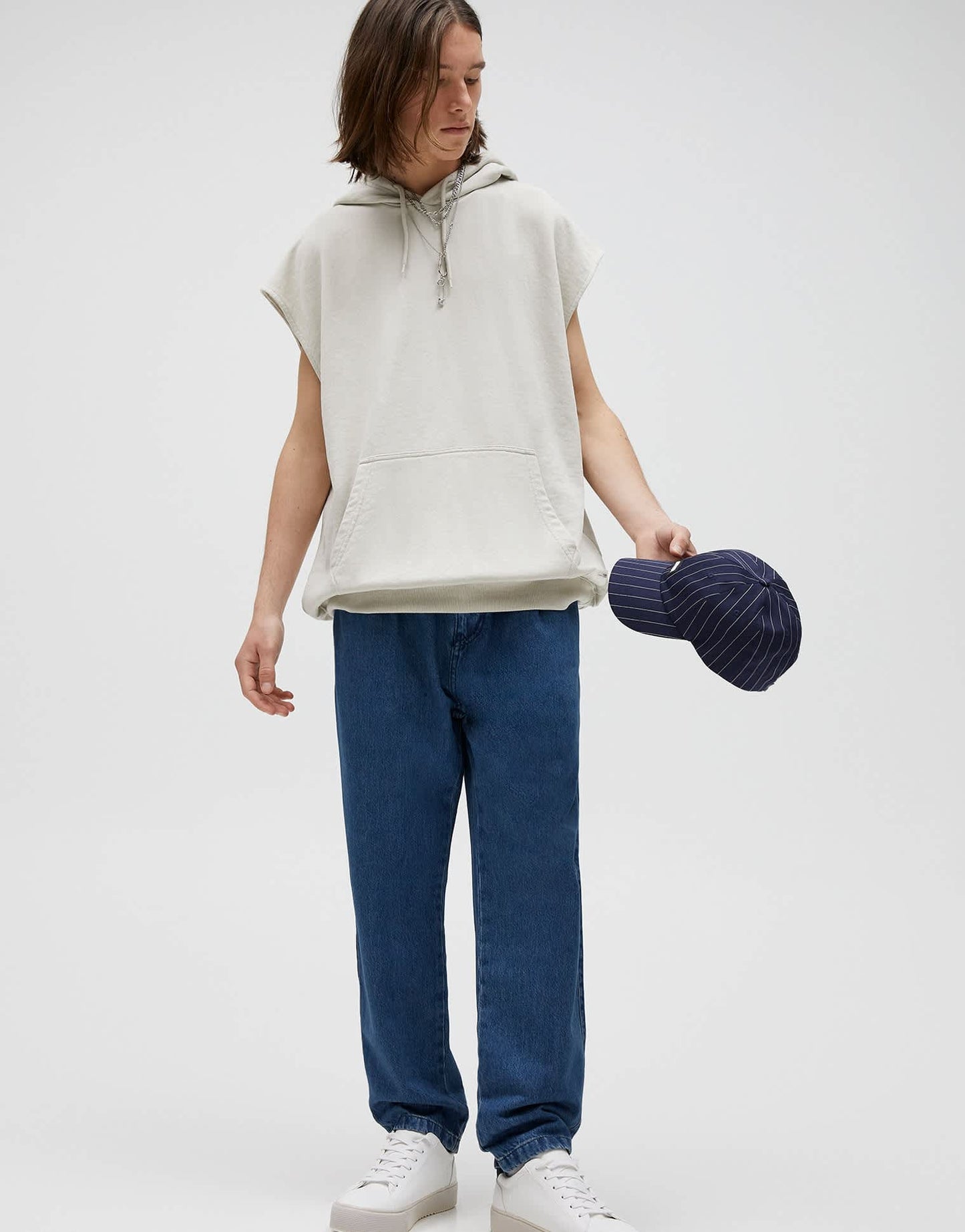 Pull&Bear loose fit skater jeans in blue