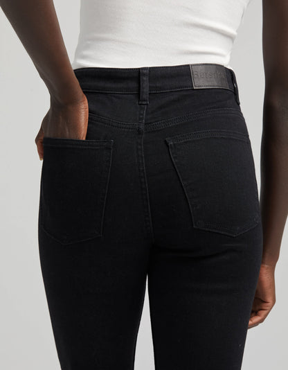 Bershka high waist skinny jean in black