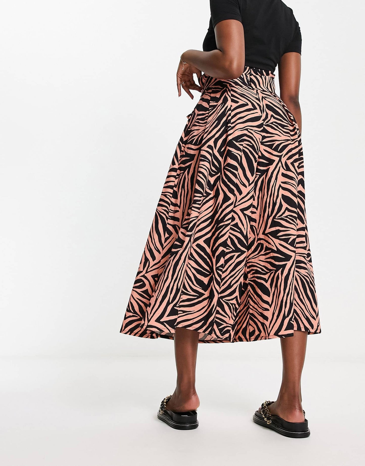 ASOS MADE IN KENYA paperbag waist trousers in tiger print