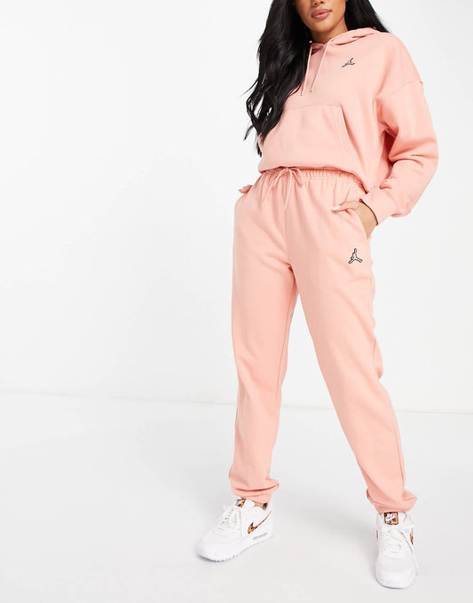 Jordan essential fleece joggers in light pink