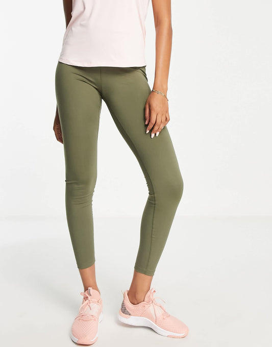 Nike One Training Dri-FIT midrise leggings in khaki