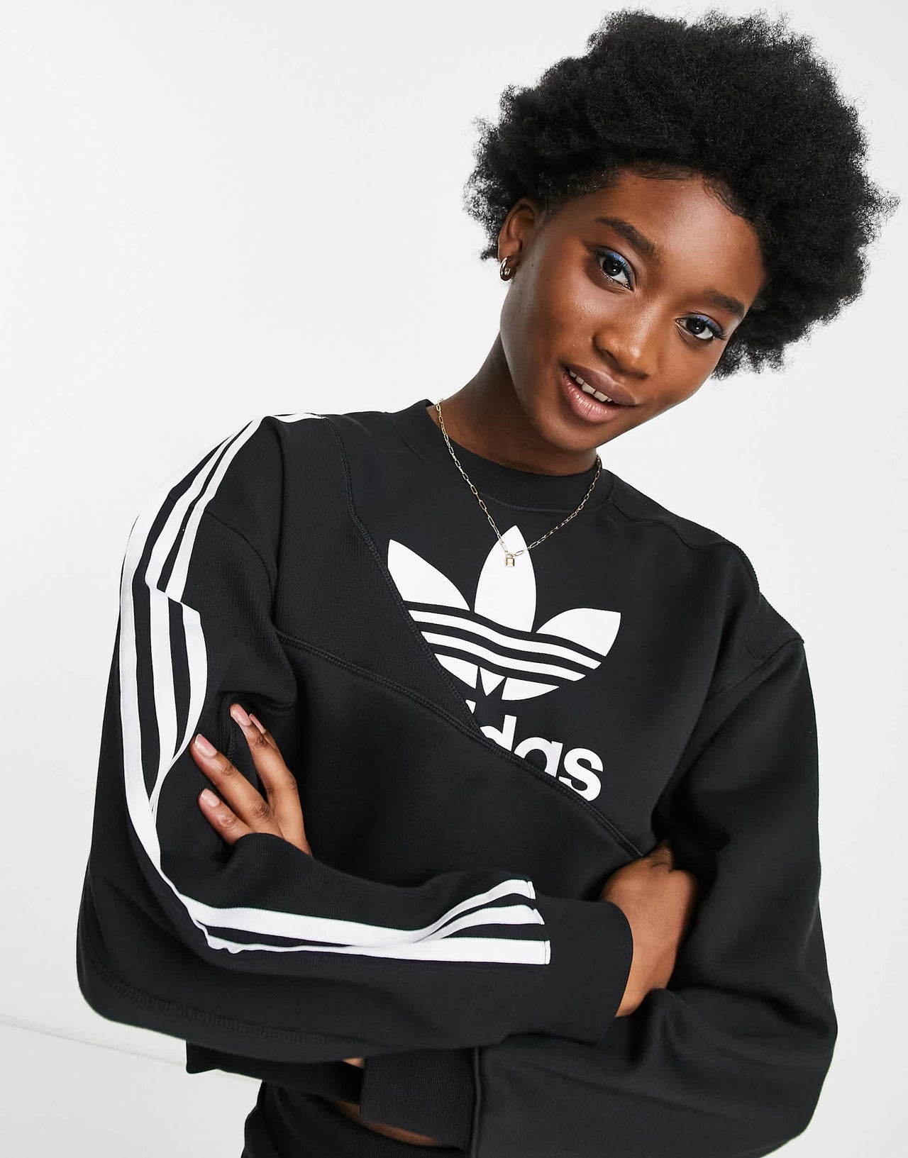 adidas Originals adicolour bold sweatshirt in black