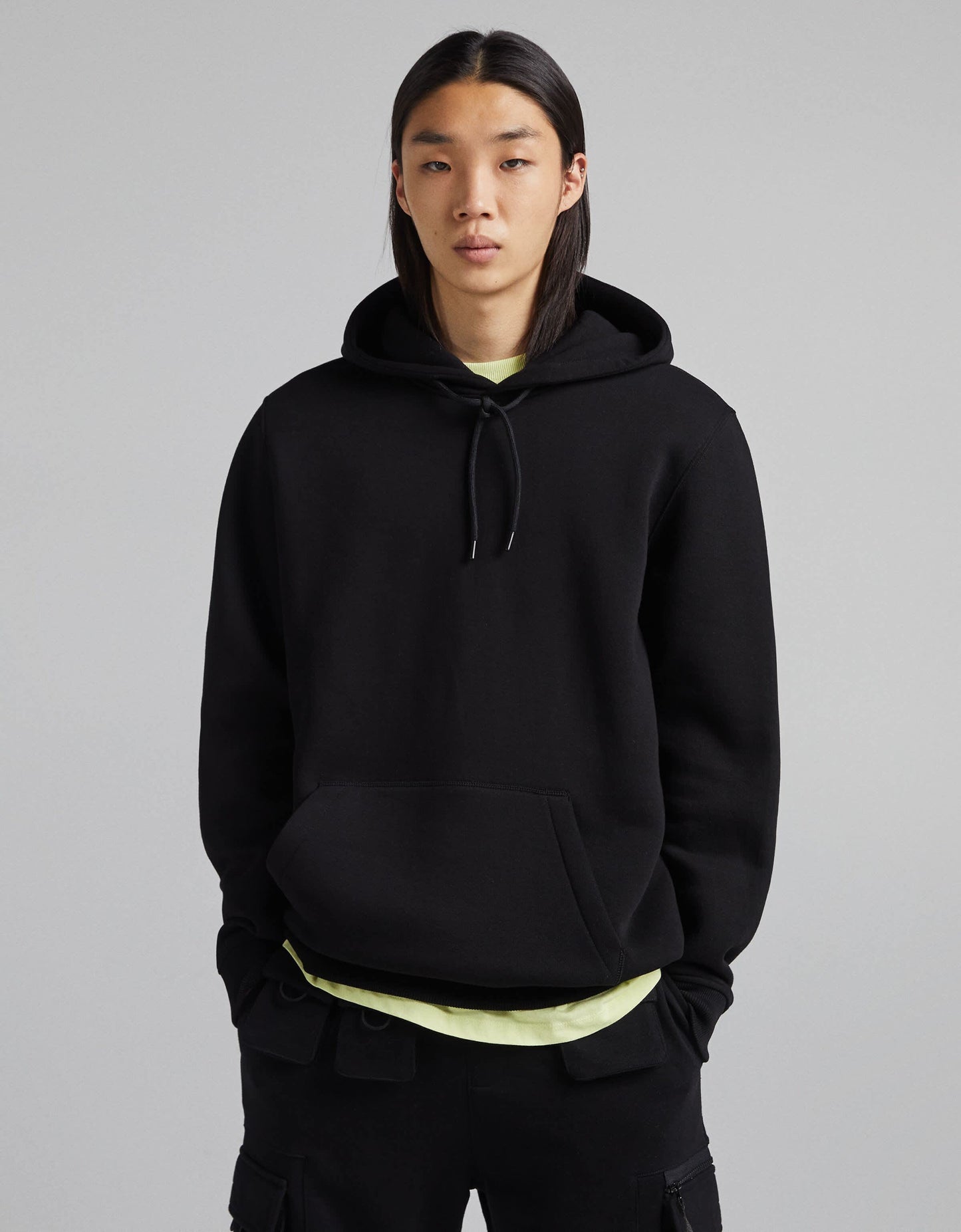 Bershka join life hoodie in black
