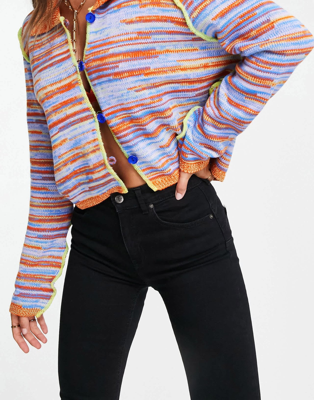 Pull&Bear Tall push up sculpt skinny jean in black