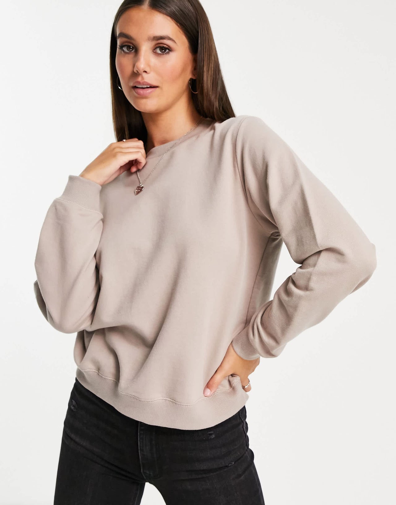 Stradivarius Tall super high waist skinny jeans in black