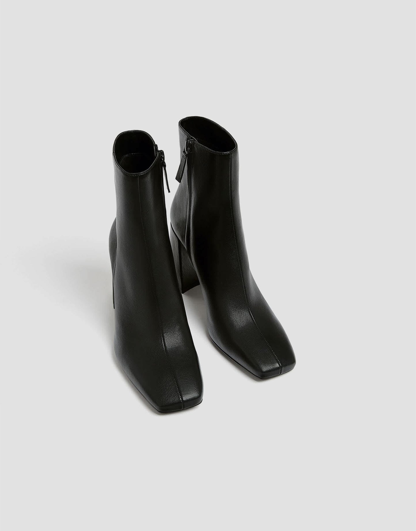 Pull&Bear heeled ankle boot in black