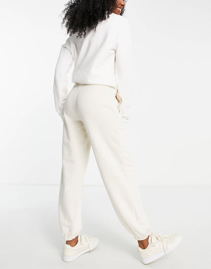 adidas Originals '80's Aerobic' oversized joggers in off white