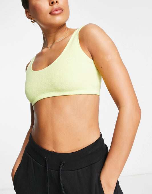 adidas Originals bralette top in yellow