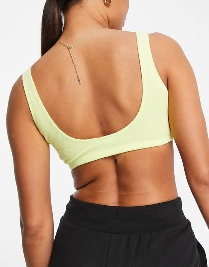 adidas Originals bralette top in yellow