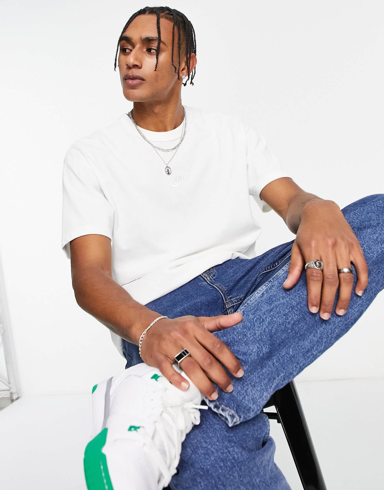 Nike Premium Essentials oversized t-shirt in white