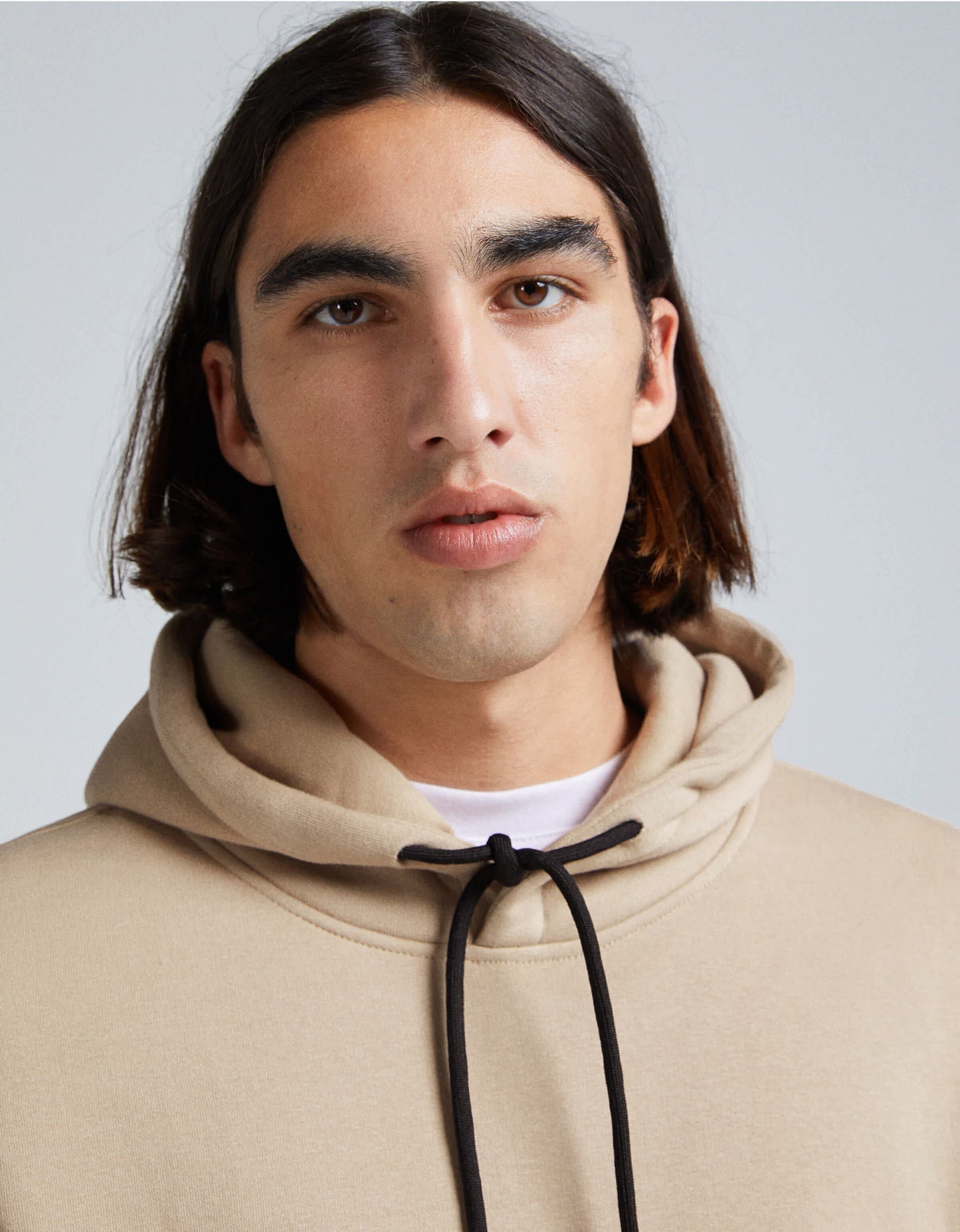 Bershka hoodie in beige