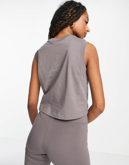 Nike Essential retro tank top in cave stone grey