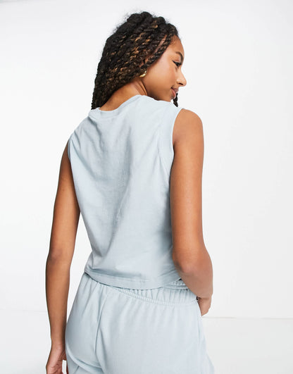 Nike Essential retro tank top in ocean blue