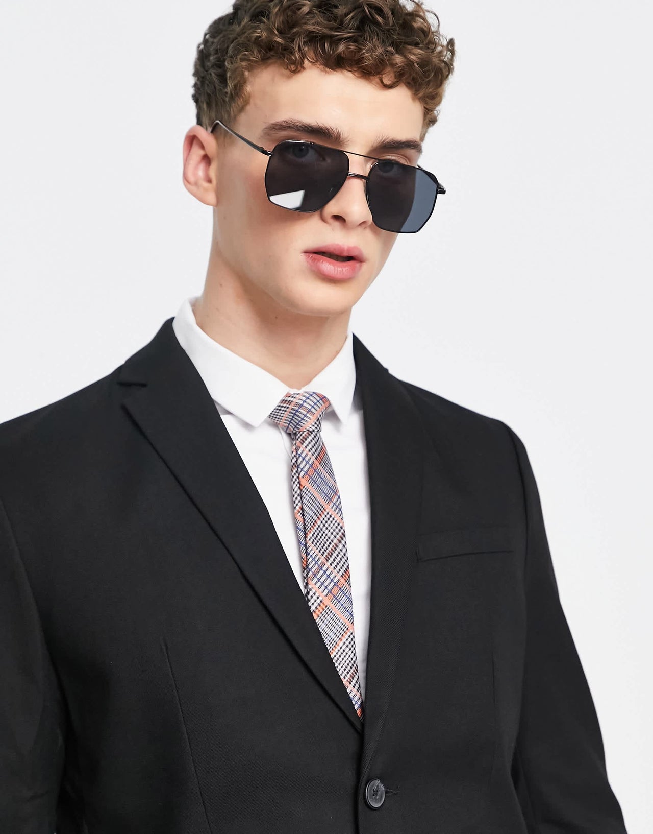 New Look skinny suit jacket in black
