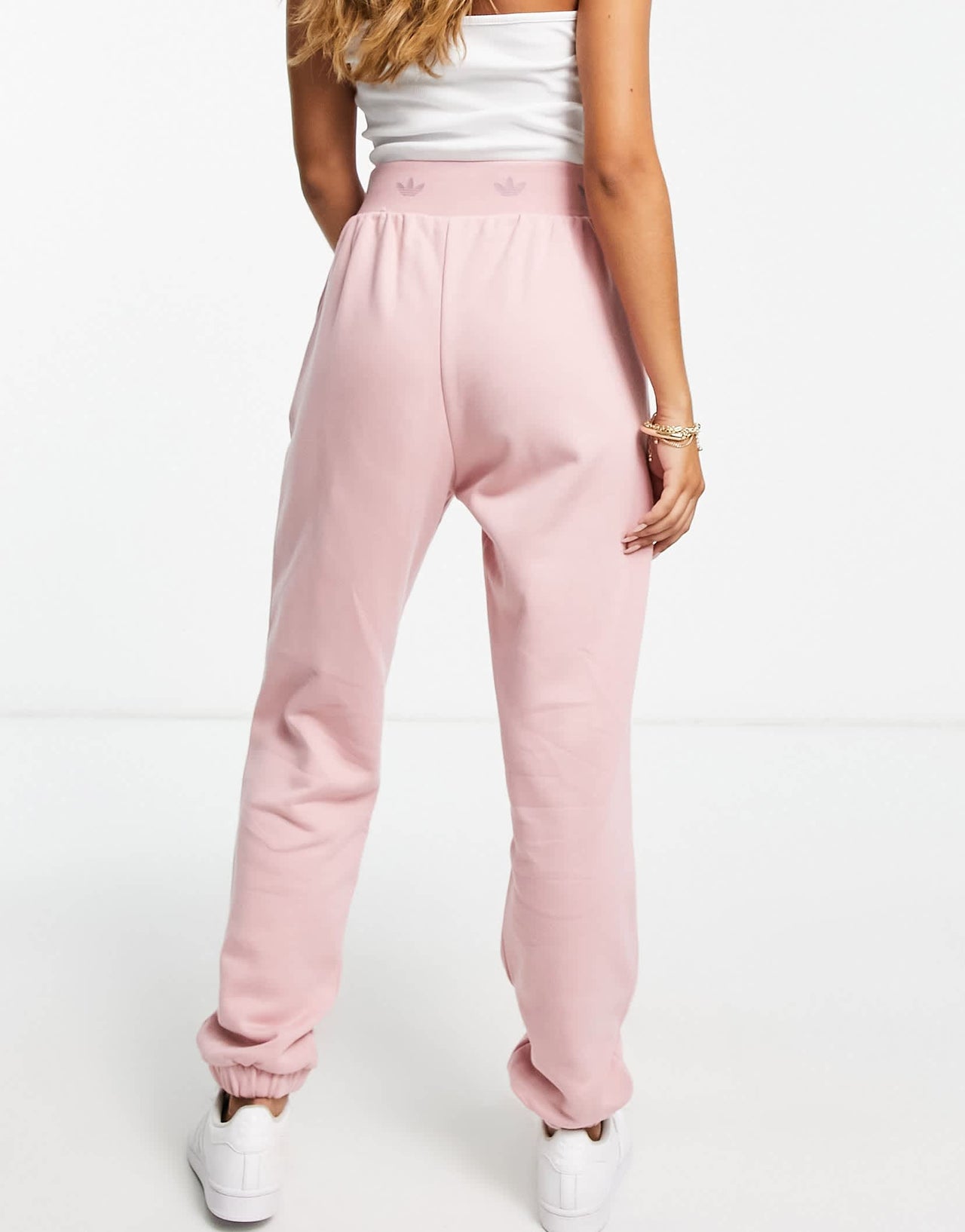 adidas Originals cuffed jogger in dusty pink