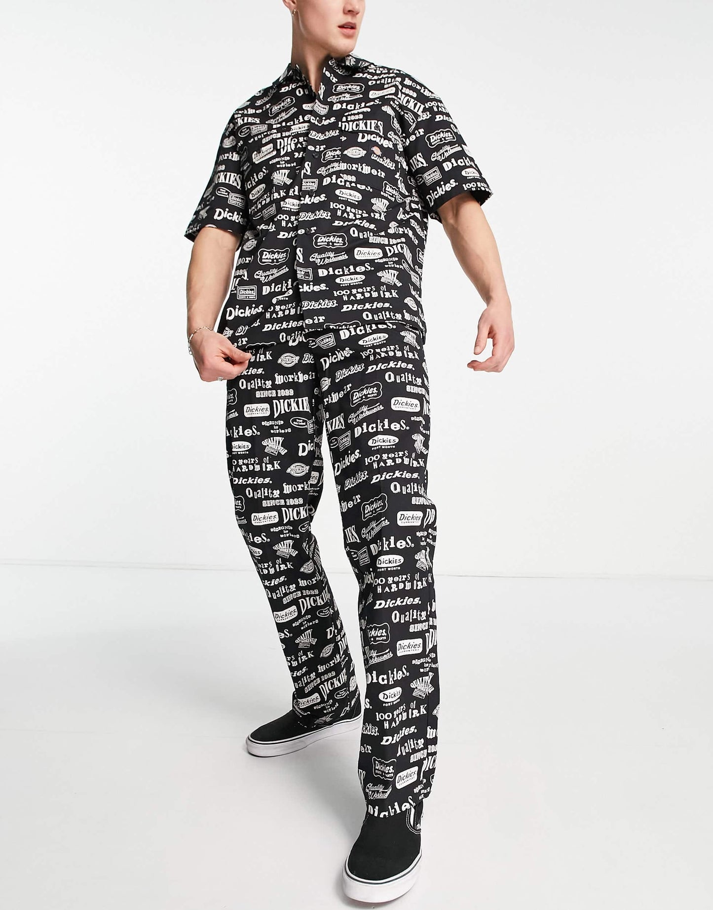 Dickies 100 AOP trousers in black