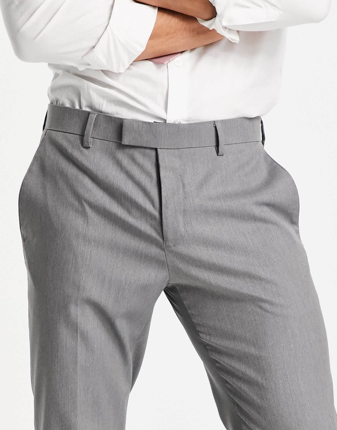 River Island skinny suit trousers in grey
