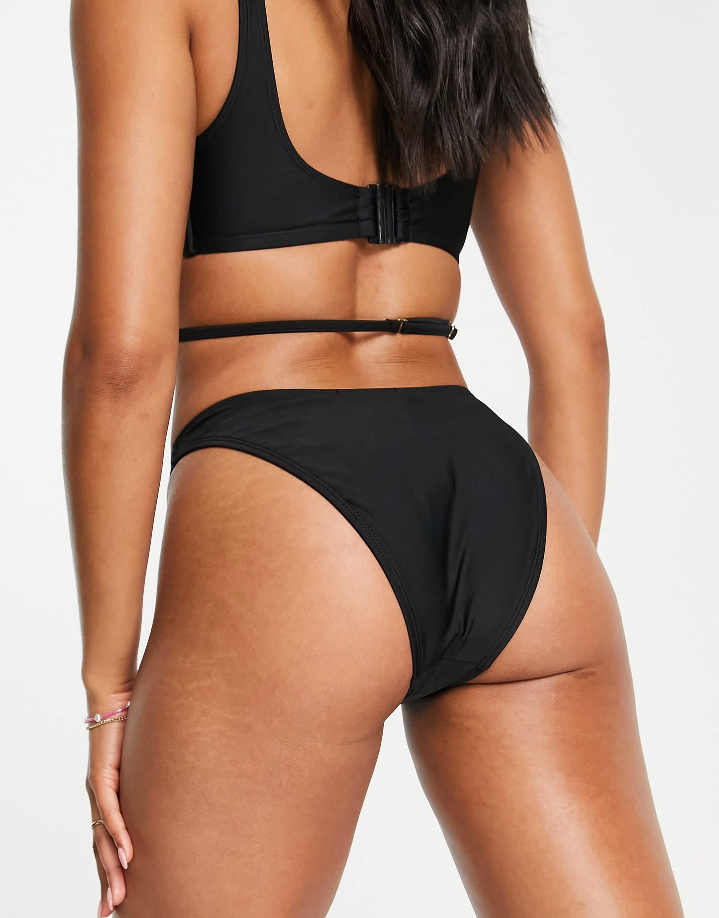 Missguided mix & match super high leg bikini bottom in black