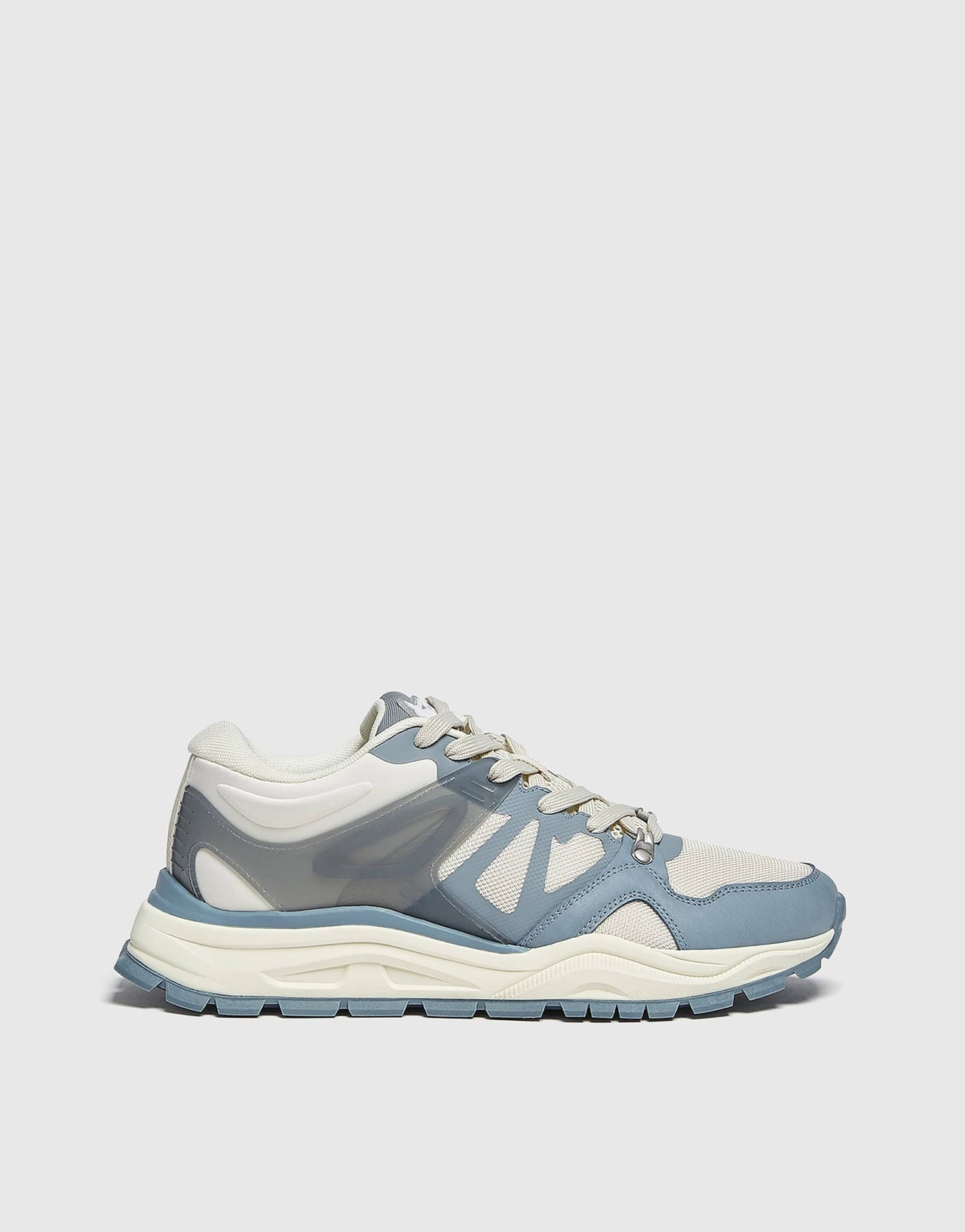 Pull&Bear 90's chunky trainer in blue