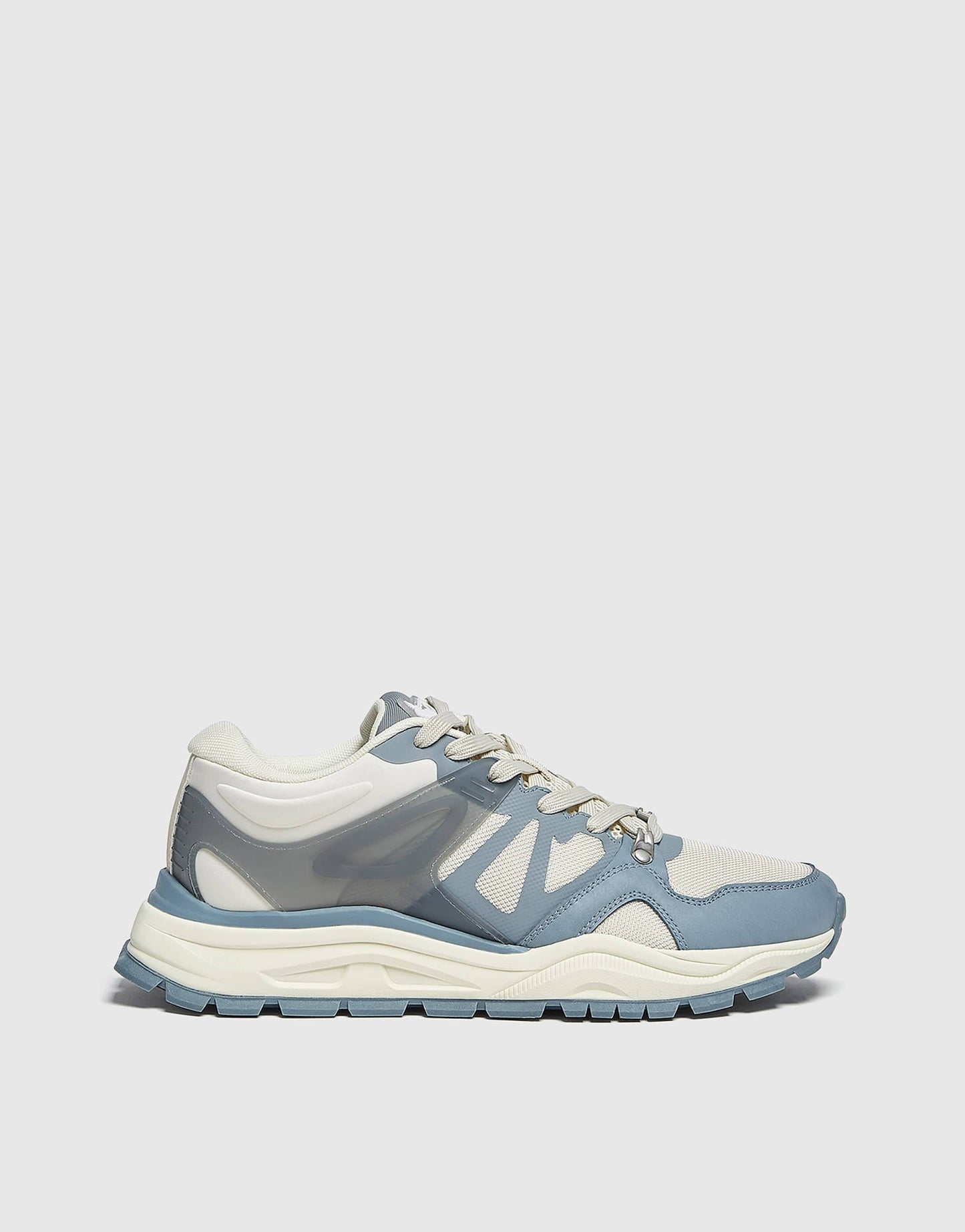 Pull&Bear 90's chunky trainer in blue