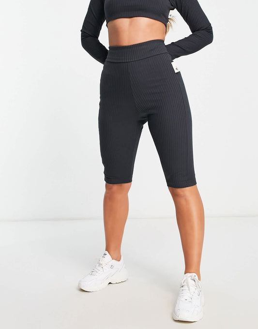 adidas Training Studio Lounge legging shorts in black