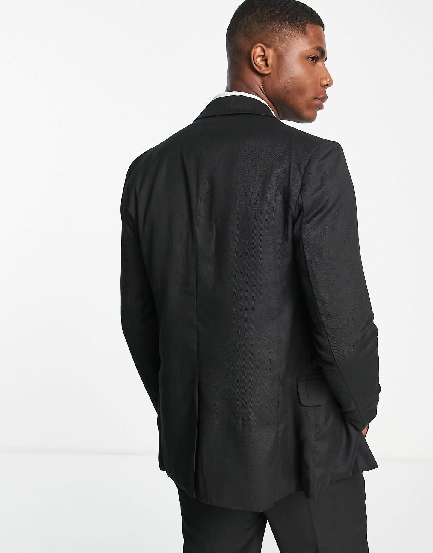 Bando regular fit suit jacket in black