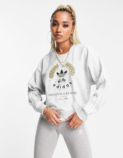adidas Originals resort sweatshirt in grey