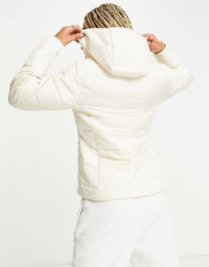 adidas Originals slim trefoil puffer jacket in off white