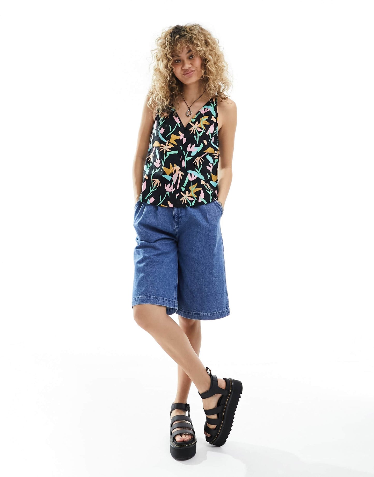 ASOS MADE IN KENYA mix print cami top