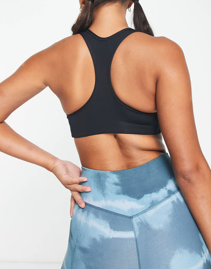 Nike Training swoosh medium support sports bra in black
