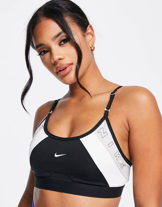 Nike Training GRX Indy light support sports bra in black