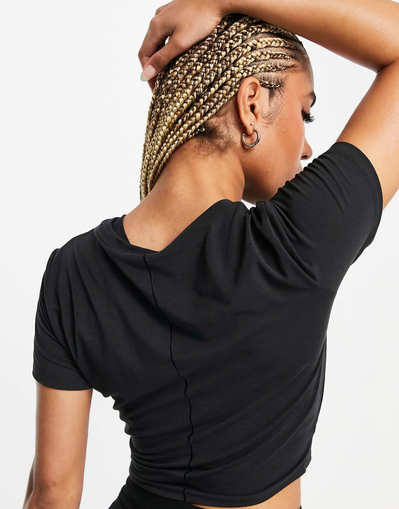 Nike One Training Luxe Dri-FIT wrap cropped top in black