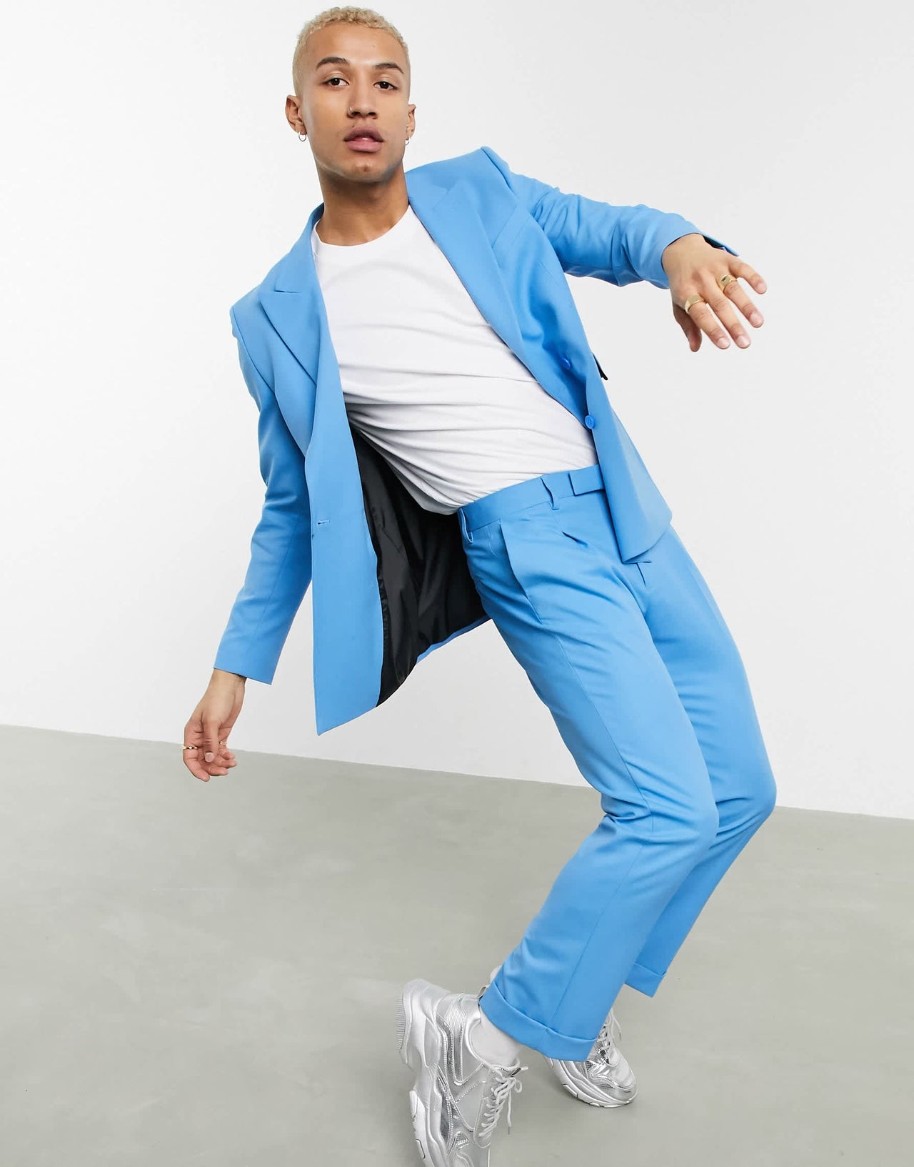 Pull&Bear suit jacket in blue