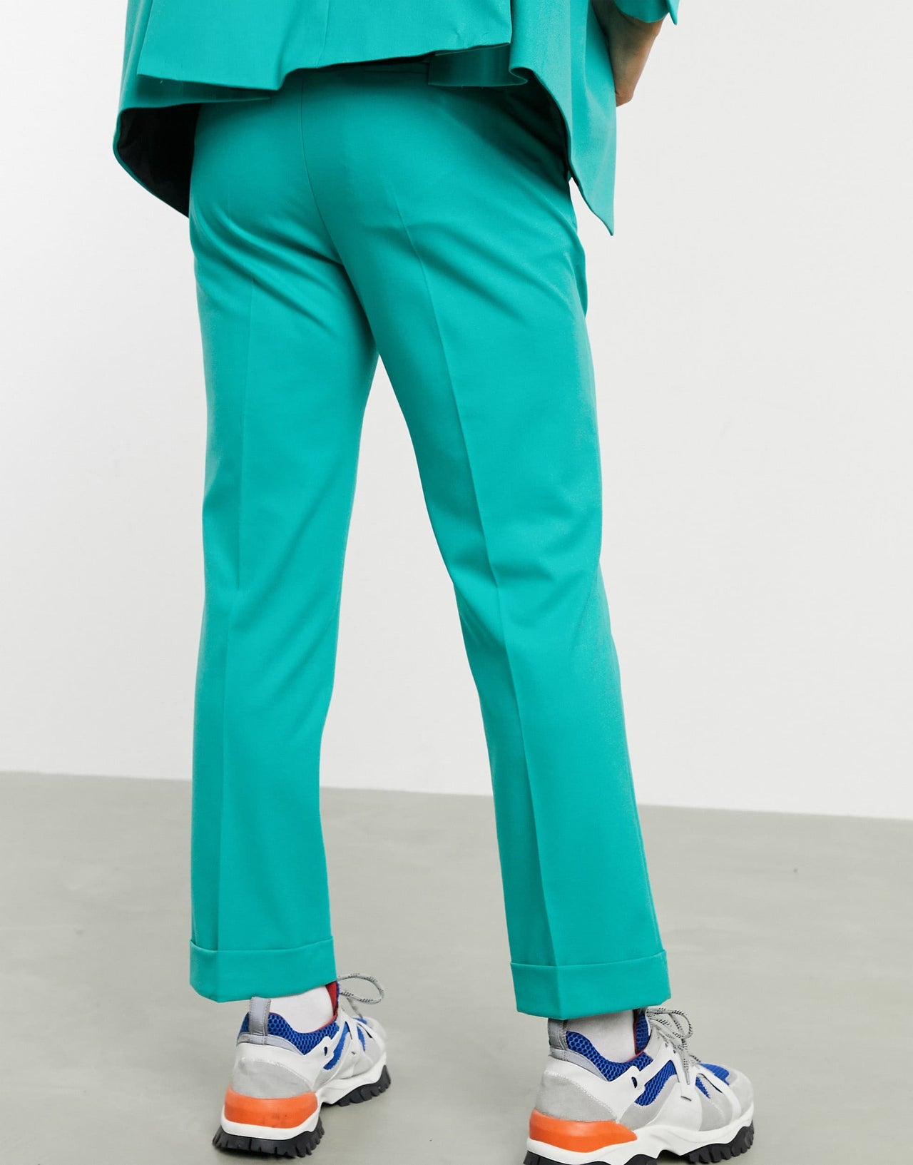 Pull&Bear suit trouser in green