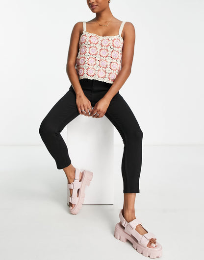 Miss Selfridge Petite skinny jean in black