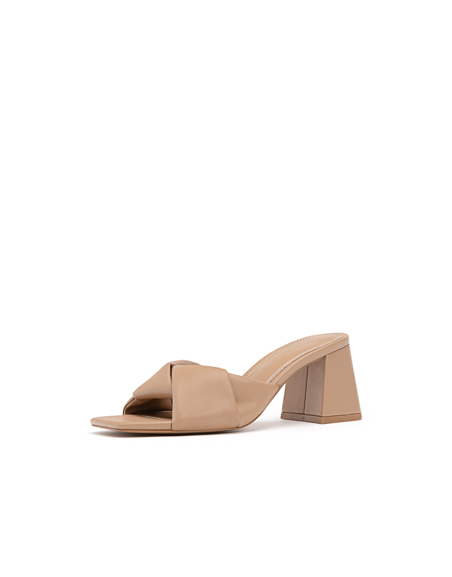 Stradivarius cross strap mules in camel