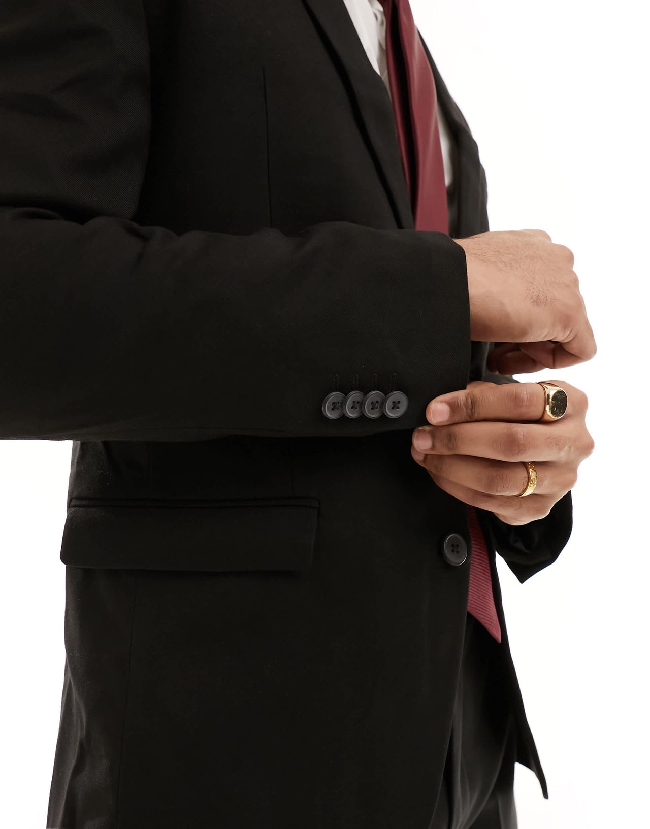 New Look slim suit jacket in black