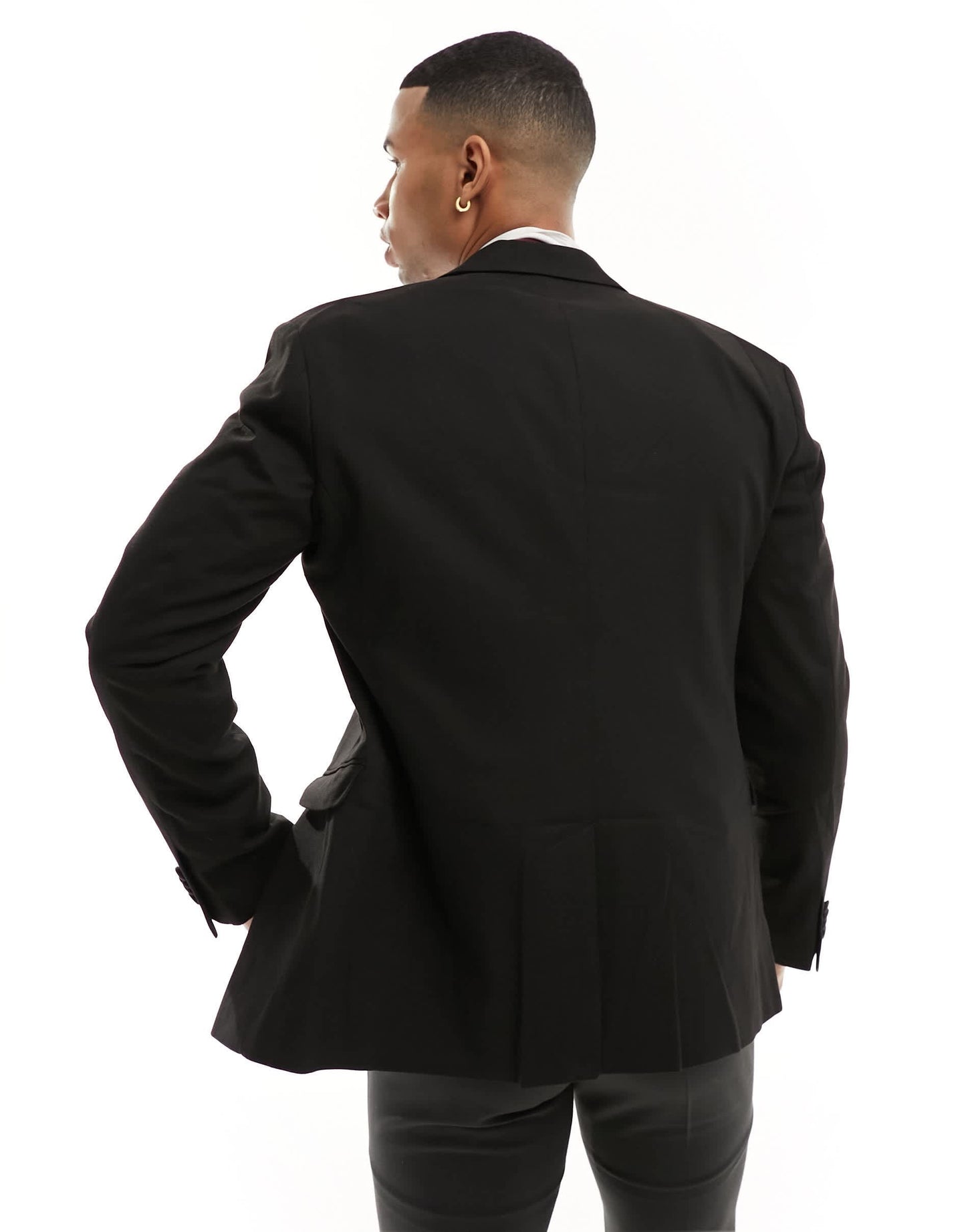 New Look slim suit jacket in black