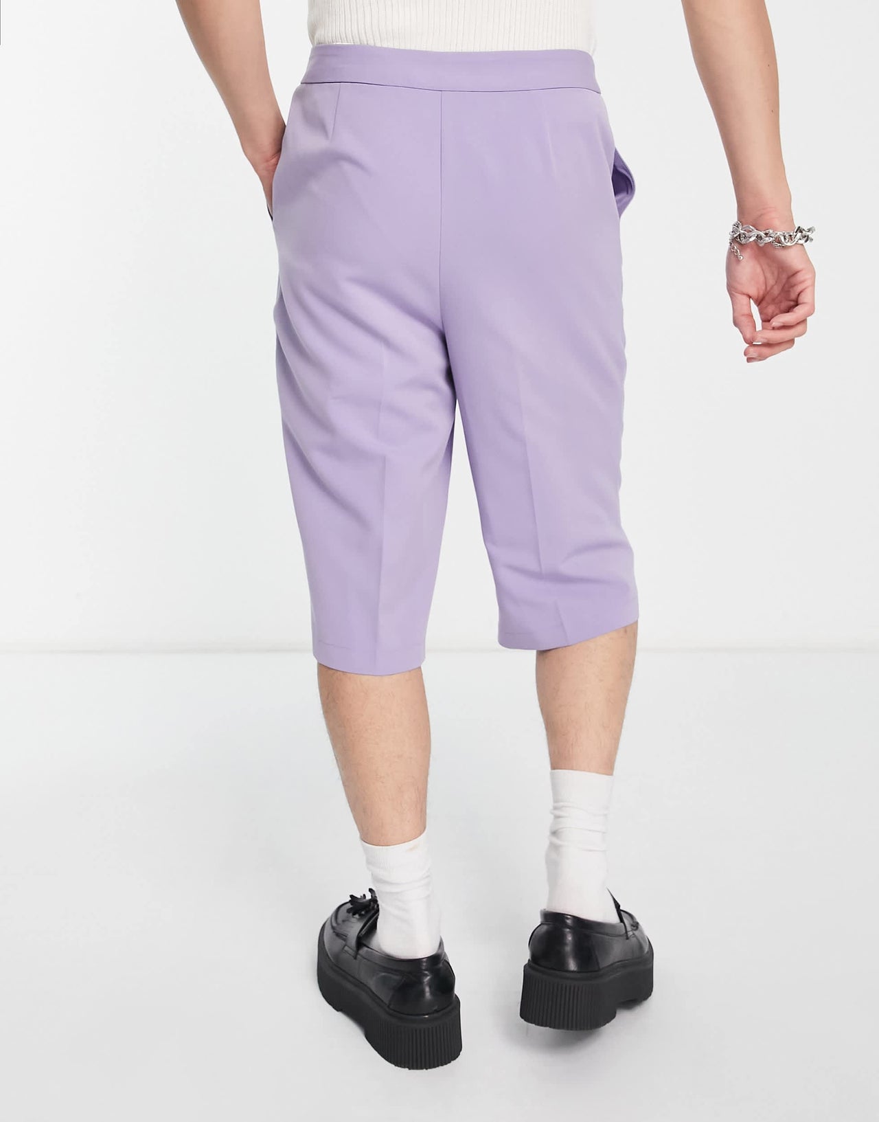 COLLUSION shorts in lilac co-ord
