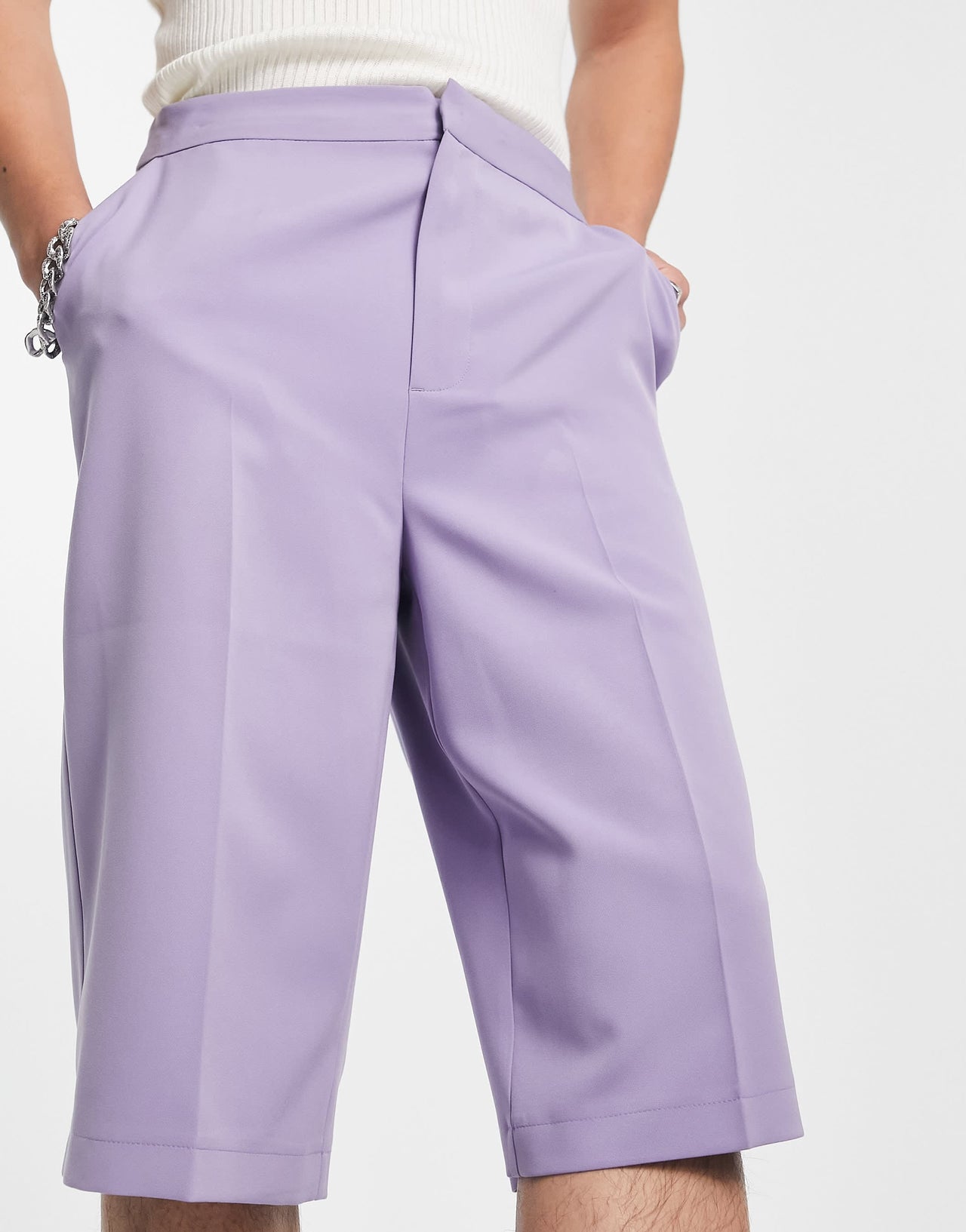 COLLUSION shorts in lilac co-ord