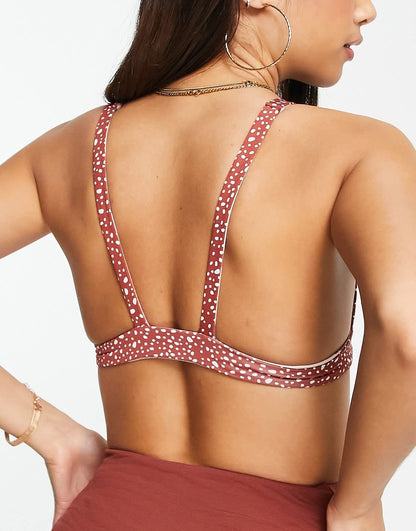 Nike reversible bralette bikini top in pink