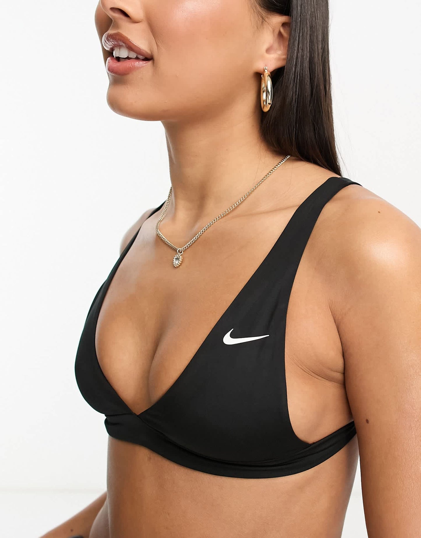 Nike Essentials bralette bikini top in black