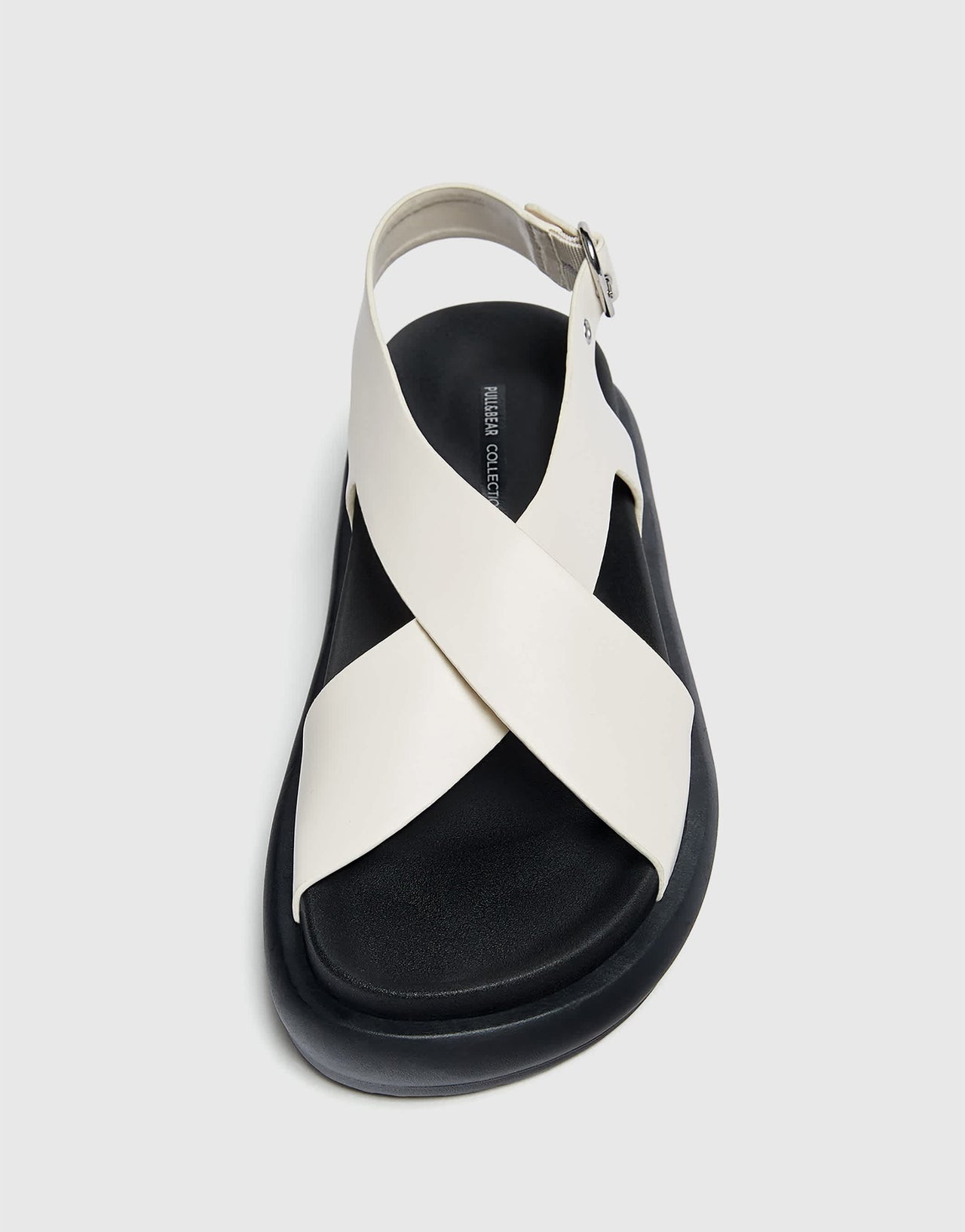 Pull&Bear crossover sandals in white