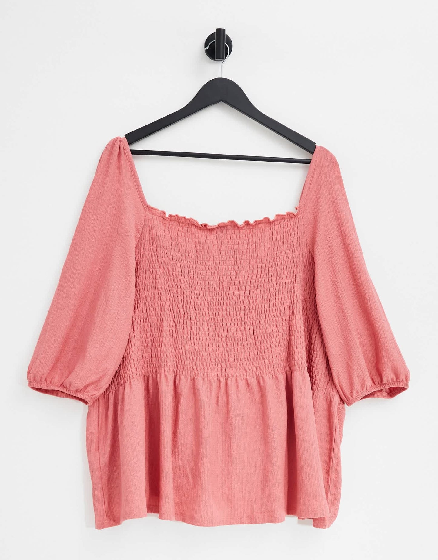 Simply Be shirred top in pink