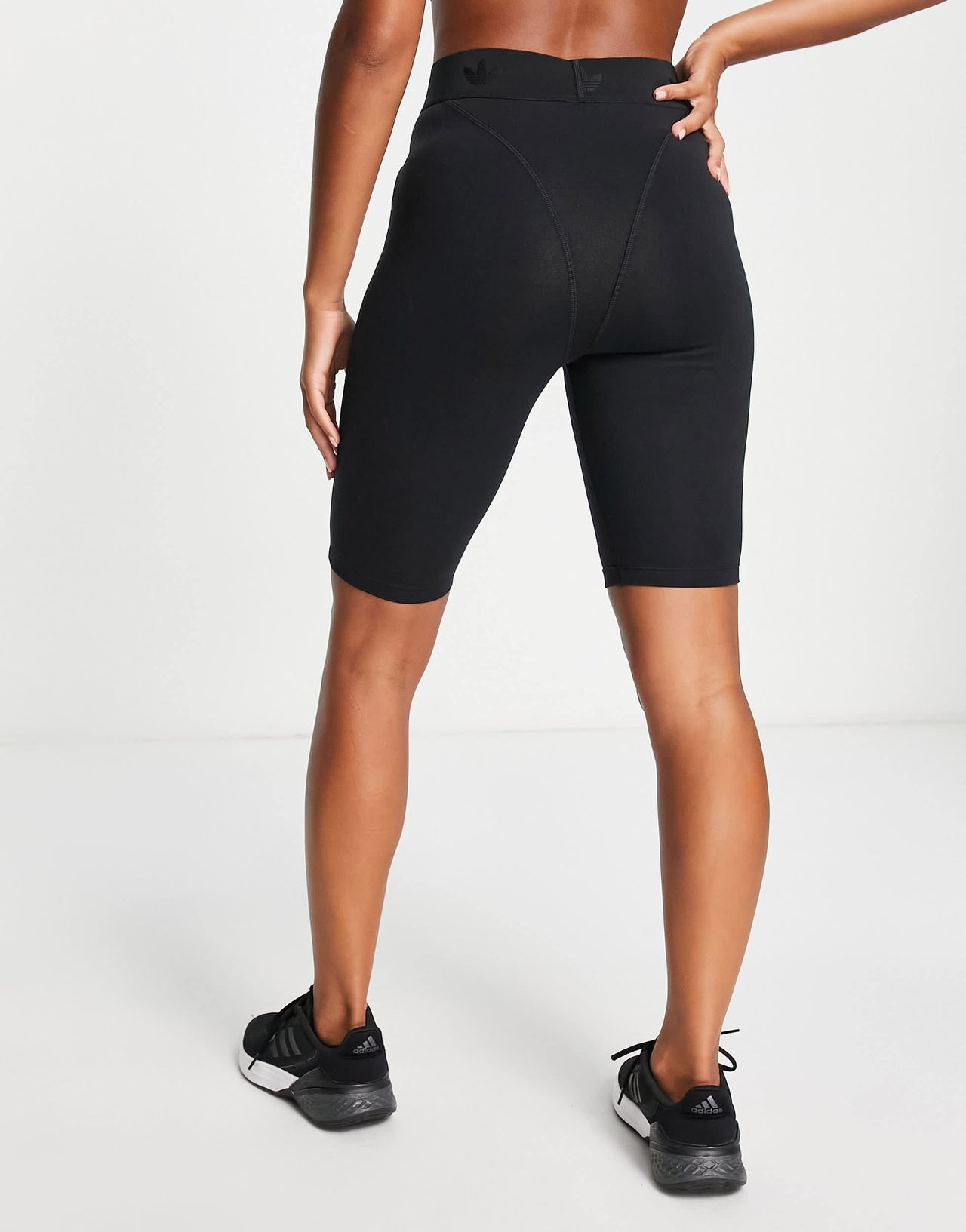 adidas Originals Luxe Lounge legging shorts in black