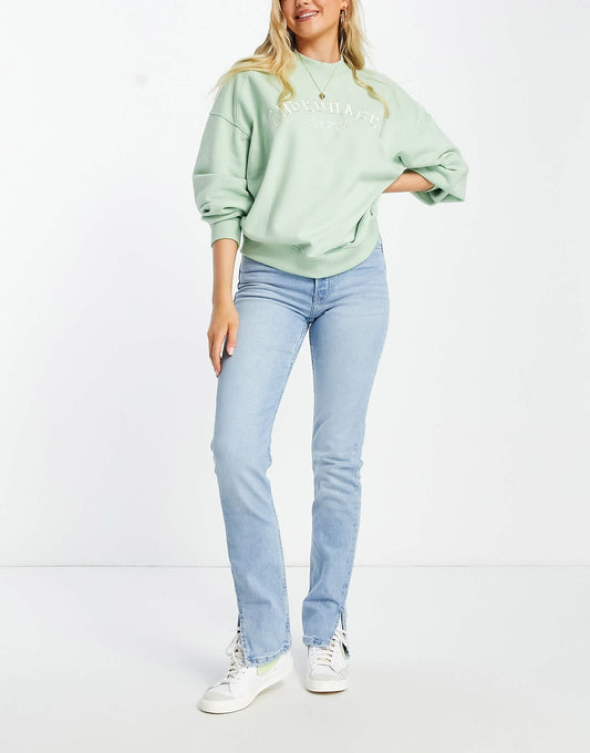 Bershka bootcut jeans in light blue