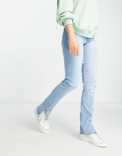 Bershka bootcut jeans in light blue