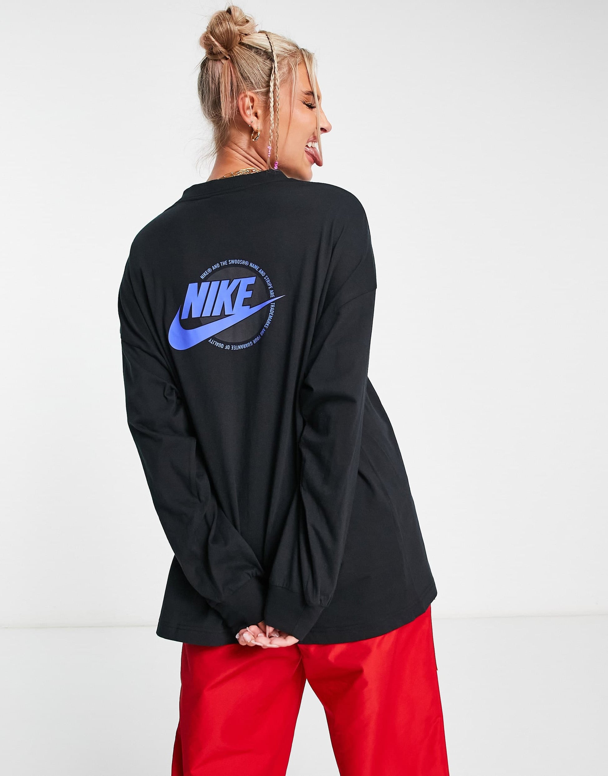 Long Sleeve Nike Open Back Sweatshirt Long Sleeve Nike Yoga Top