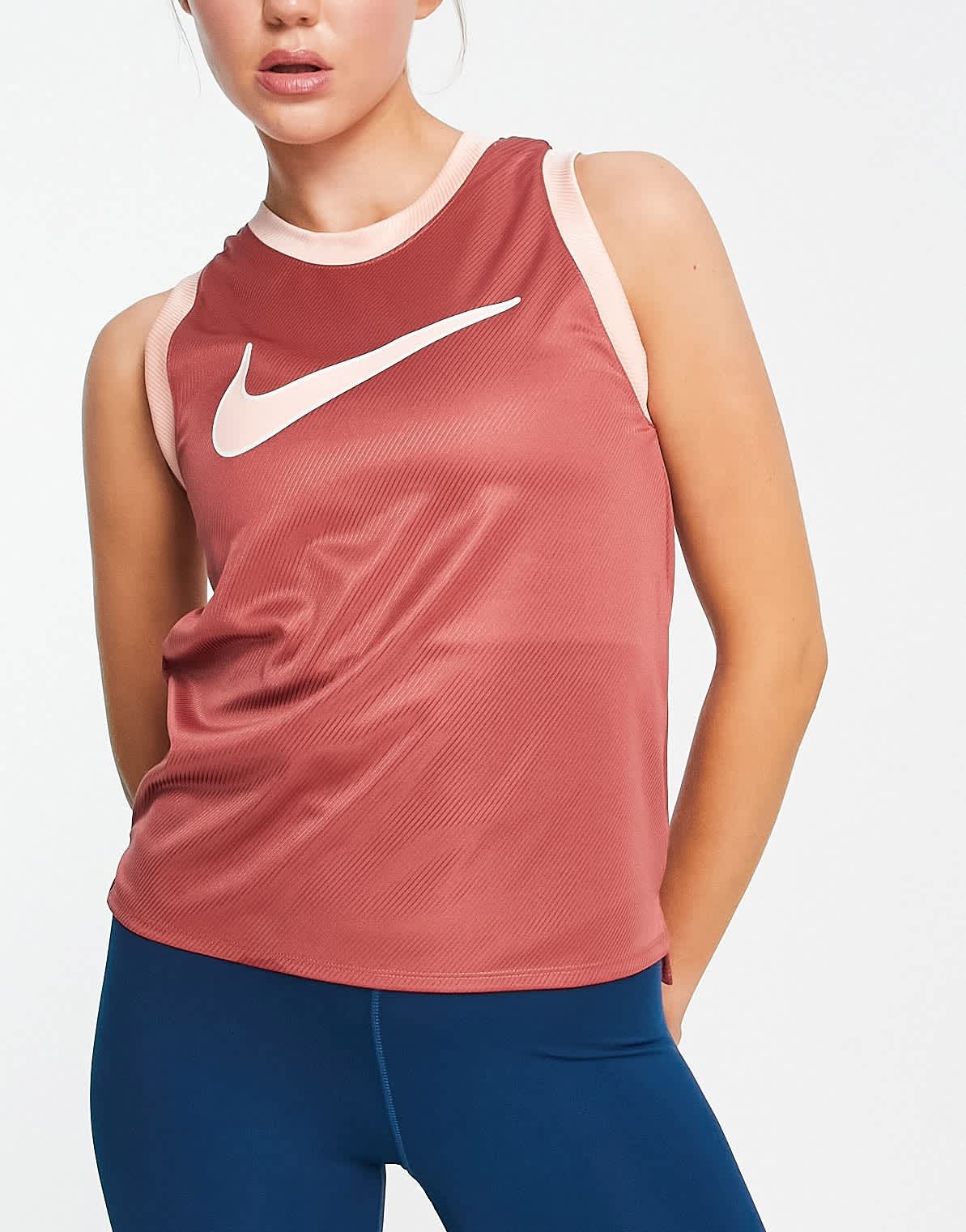 Nike Running Swoosh Run Dri-FIT vest in pink